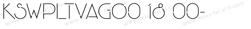 KSWPLTVAGO0 18 00字体转换